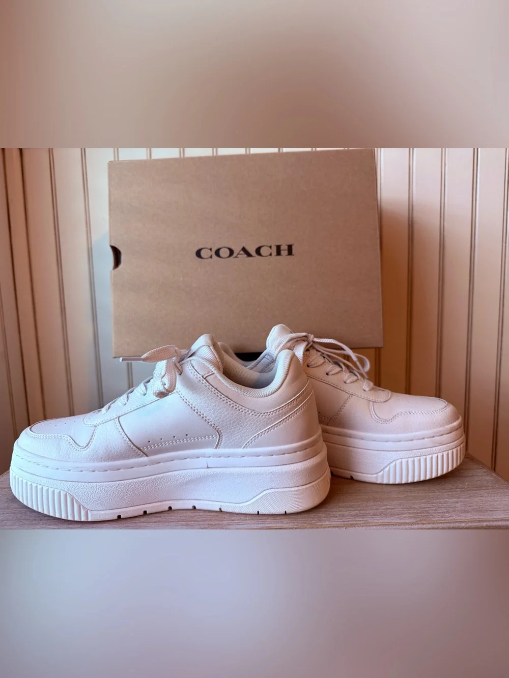 COACH Women’s White Platform Sneakers